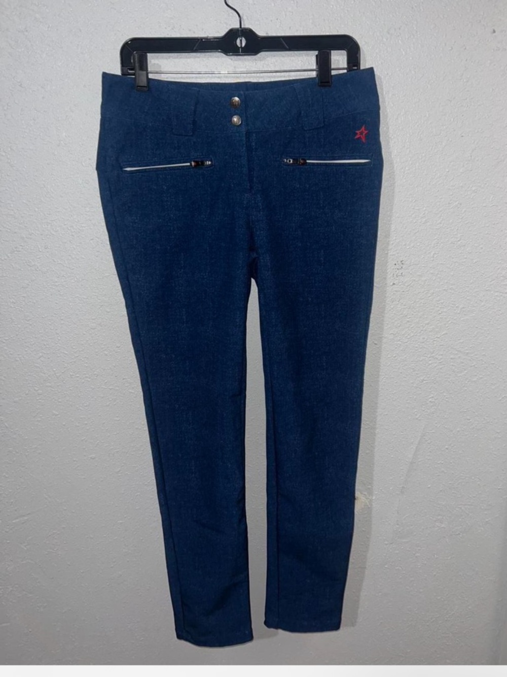 Autre Marque Perfect Moment Aurora Skinny Ski Pants in Navy Blue Nylon